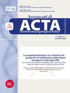 La supplementazione con vitamine del gruppo B nel trattamento delle lesioni iatrogene in chirurgia ORL